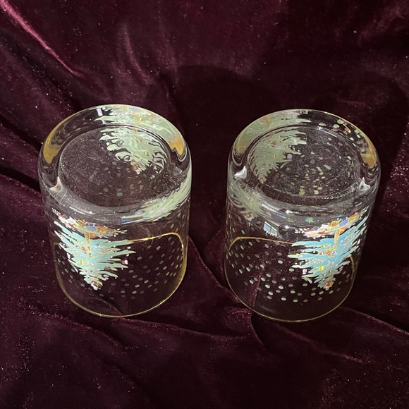 NEW Spode x 2 Double Old Fashioned Christmas Tree Gold Rim Replacement Glasses - Picture 5 of 7
